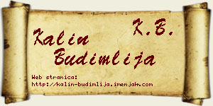 Kalin Budimlija vizit kartica